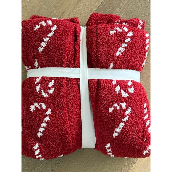 New Pottery Barn Candy Cane Jacquard Robe Red Medium - Picture 3 of 3